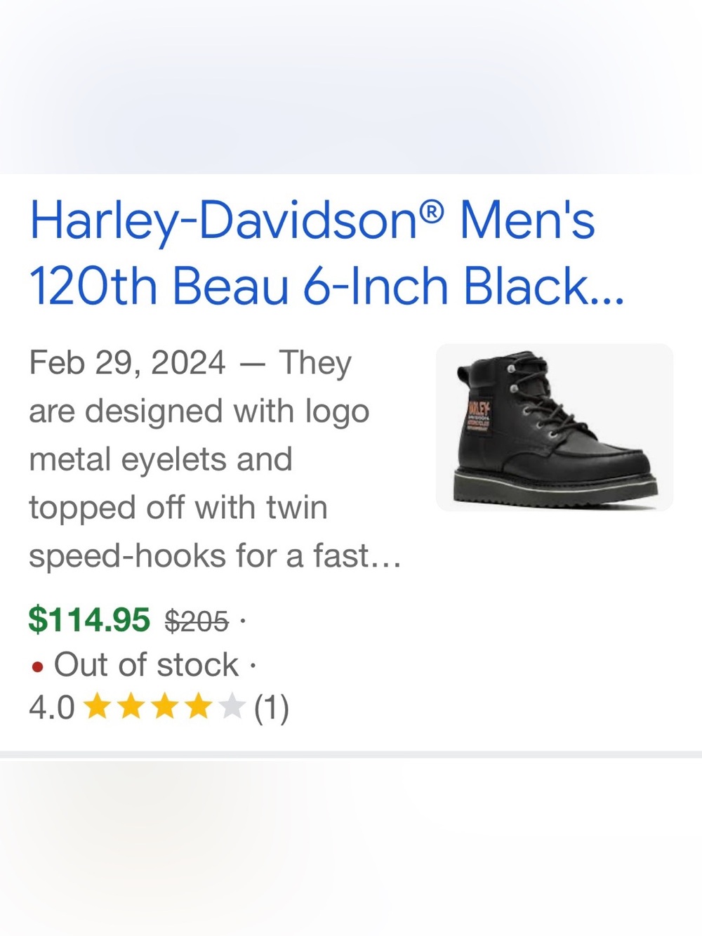 Harley-Davidson 9.5 Men’s Black Leather riding boots. Lace up Inside zip. - Picture 10 of 10